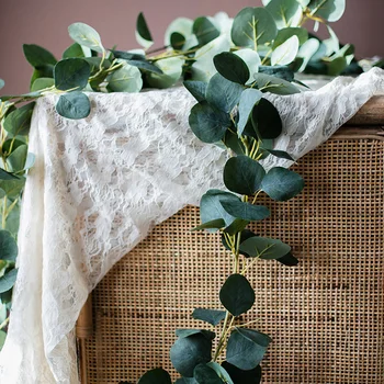 

2m Eucalyptus Vines Rattan Artificial Plants Fake Vine Ivy Wreath Wall Decor DIY Flower Arch Weddding Party Home Garden Decor