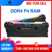 Оперативная память CORSAIR DDR4 P4 8 Гб 3000 МГц 3200 МГц RGB PRO DIMM настольная память поддержка материнская плата 8 Гб 16 Гб ddr4 3000 МГц rgb ram 16 ГБ 32 ГБ