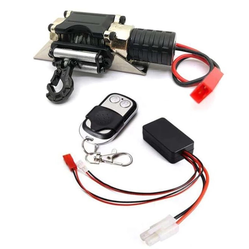 Cheap Price of  RC Car Winch System and Wireless Remote Controller Receiver for 1/10 RC Crawler Car Axial SCX10 TRA