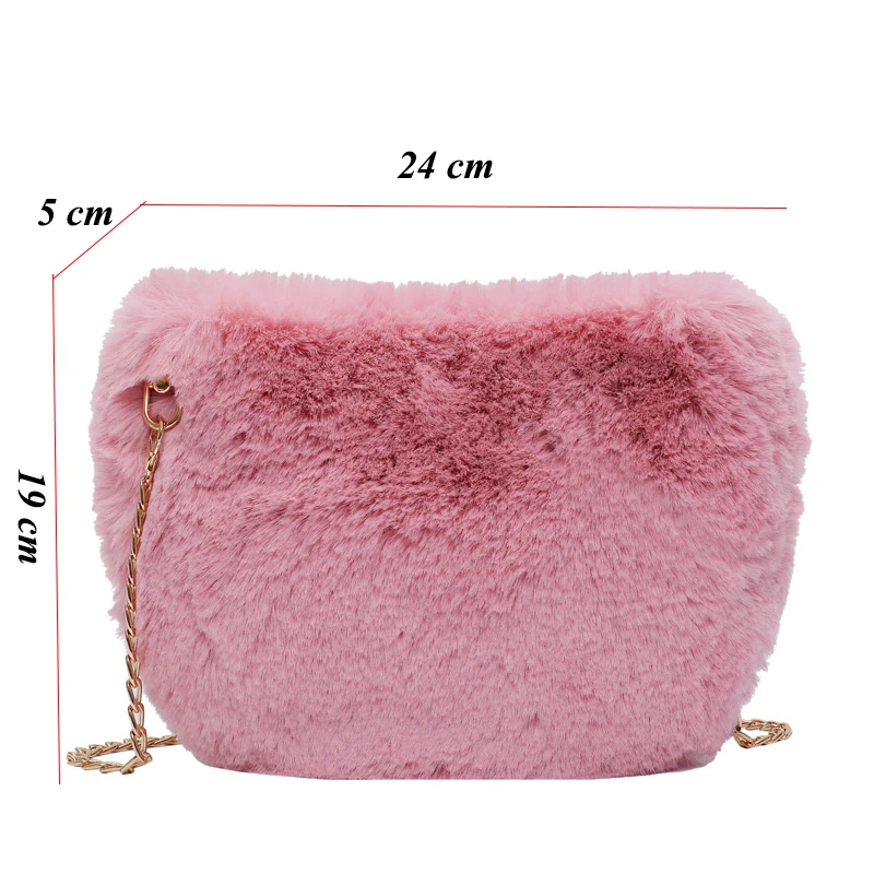Мягкие леопардовые сумочки для женщин, теплая меховая шерстяная сумка через плечо, вечерняя сумочка-клатч, зимняя женская сумка-мессенджер через плечо - Цвет: Pink 596