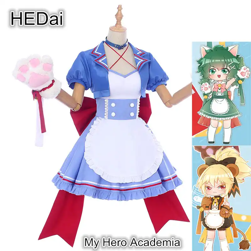 hot my hero academia little hero coffee shop todoroki shoto cafe maid female cat cosplay costume woman dress christmas outfits anime costumes aliexpress