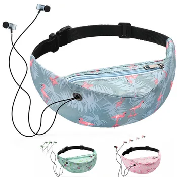 

3D Flamingo Color Printed Waist Bag Pillow-shaped Women's Pockets Hip Belt Bag Lady Girls Casual Wallet Travel Hiking fanny pack