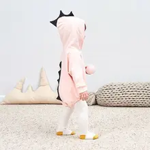 Слитные купальники для будущих мам унисекс, для новорожденных, комбинезон с длинным рукавом Осень 3D с персонажами из мультфильмов толстовки с капюшоном и рисунком динозавра Комбинезоны для маленьких мальчиков и девочек