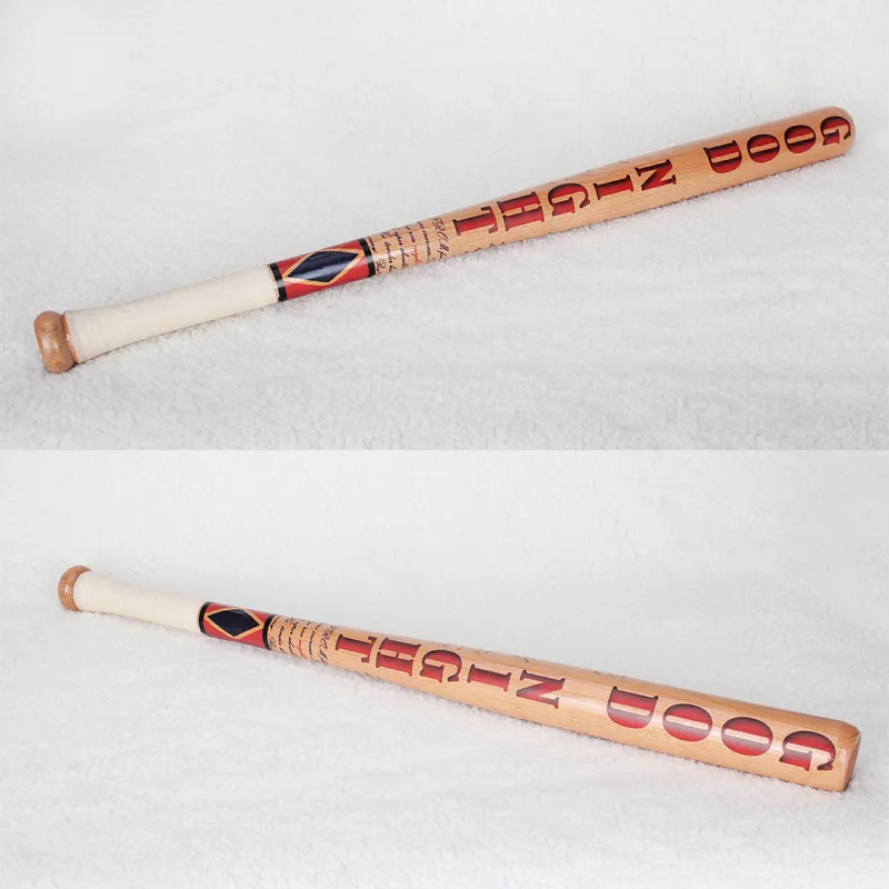 

74cm&83cm Harley Quinn Solid Wood Baseball Bat Batman Suicide Squad Wooden Baseball Bat Cosplay Prop