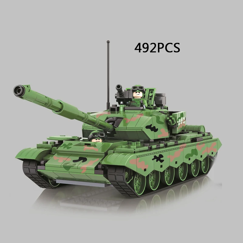 

China Modern military Type 99 Main Battle Tank batisbricks building block model ww2 army figures bricks toys collection for gift