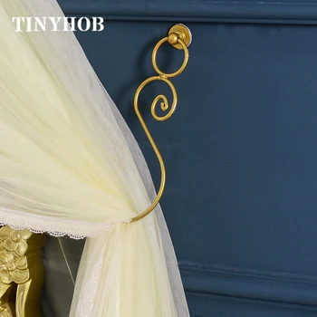 

1 PC Golden Curtain Holdback Wall Tie Holder White/Black Curtain Accessories Home Decor Minimalism Gauze Curtain Tieback