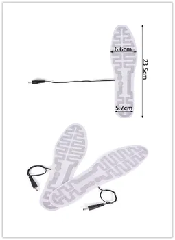 

USB Heated Insoles Heated Winter Foot Warmer Insoles, Outdoor Sports Ski Heating Insoles Keep Warm for Men Women Shoes 23cm