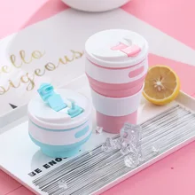 Горячее новое хранение, силикон портативная силиконовая телескопическая Питьевая Складная кофейная чашка многофункциональная Складная силиканая кружка для путешествий