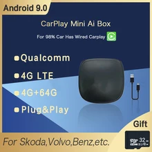 

Carplay Qualcomm 4+64G Plug and Play Mini Wireless Android Ai Box ApplePie for Benz Volvo Ford Audi Mazda Kia Hyundai VW Toyota