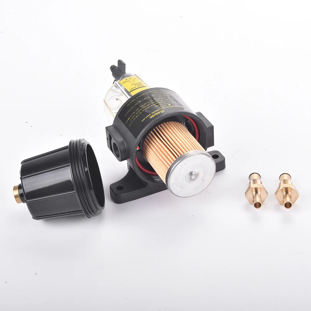 Yacht boat diesel and gasoline engine UF-10K Fuel Filter Water Separator Assembly-Clear Bowl All Outboard Motors Fuel Tank