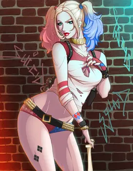 

JMINE Div 5D Harley Quinn Full Diamond Painting cross stitch kits art High Quality Cartoon 3D paint by diamonds