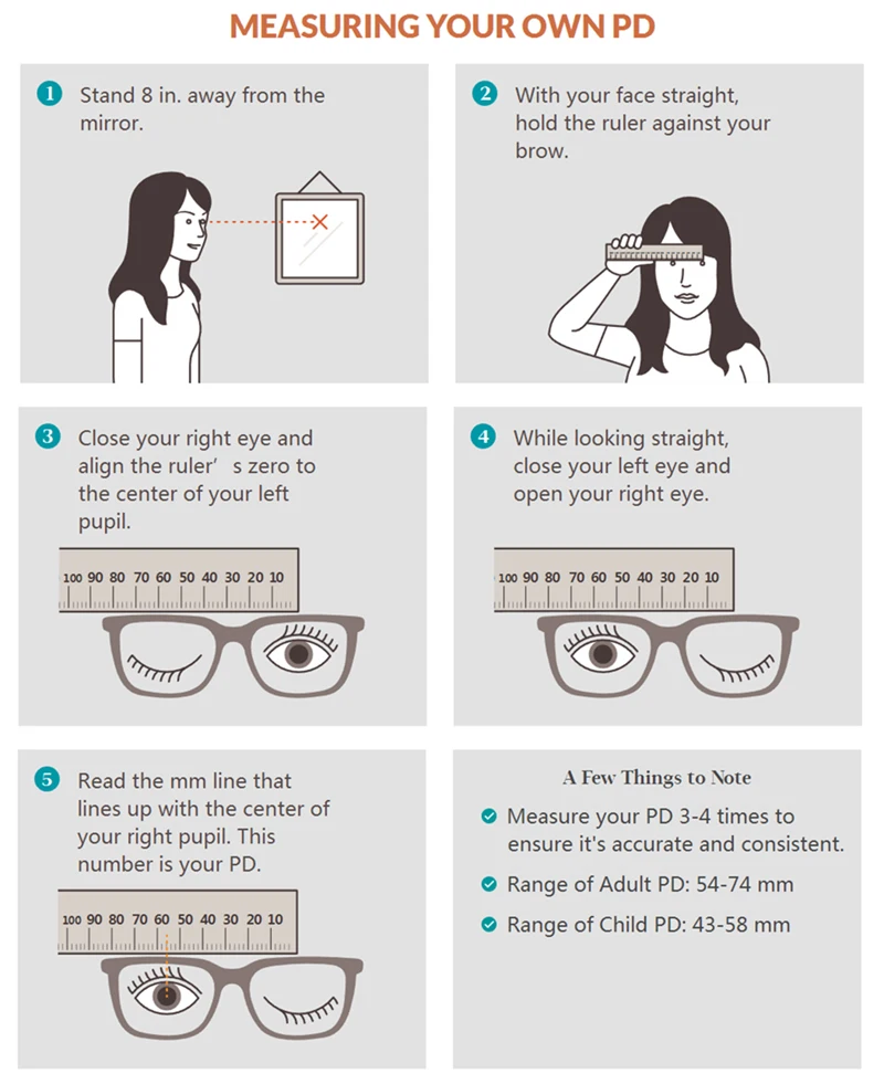 Distance Pd Reading Glasses Pd Eyeglasses Pd Ruler Eyeglass