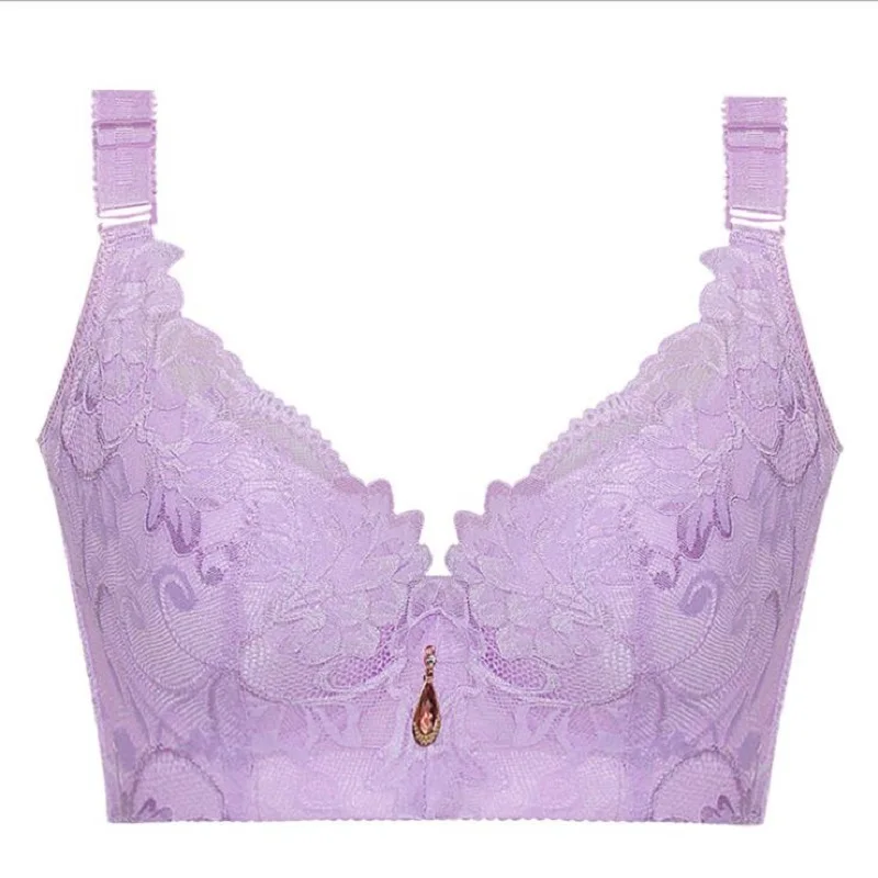 Big size bralette lingerie plus size women push up bra C D cup sexy Deep V underwear lace embroidery brassiere