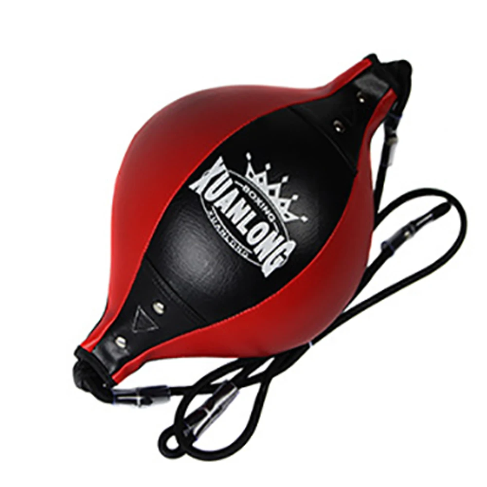 With Inflator PU Leather Double End Boxing Speed Ball Pear Gym Bodybuilding Adult Fitness Equipment Punching Bag Professional