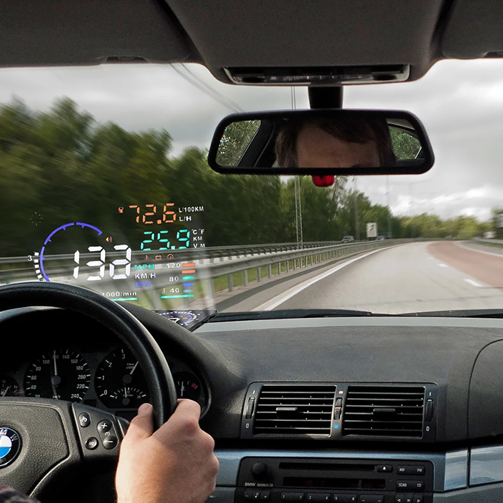 ABS автомобильные аксессуары OBD диагностический инструмент Цифровой Топлива Предупреждение ветер экран HUD светодиодный экран вождения дисплей