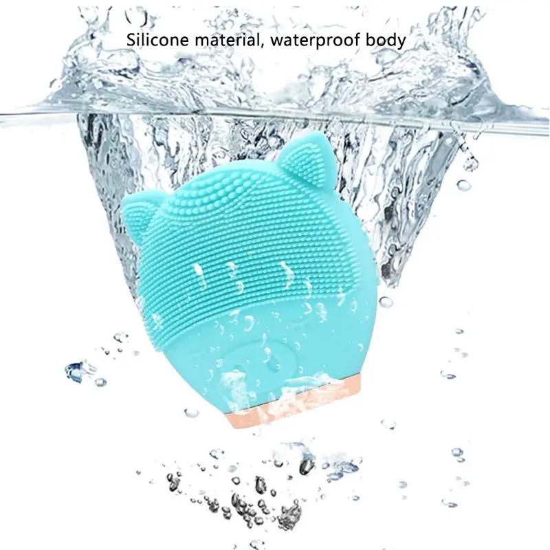 

Electric Electric Face Brushes Waterproof Facial Cleansing Brush Anti-Aging Facial Massager With Dry battery Silicone Face Skin
