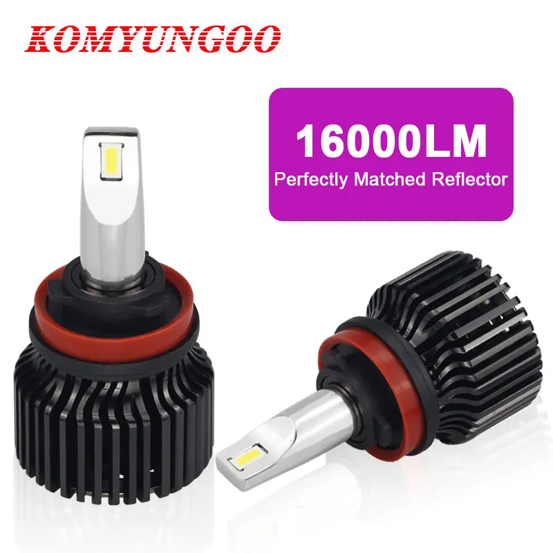 16000LM мини CSP для автомобильных фар H11 Led H1 H7 9005 9006 9012 6000K 12V Turbo светодиодные фары с чипом HB3 HB4 HIR2 со светодиодной подсветкой для авто