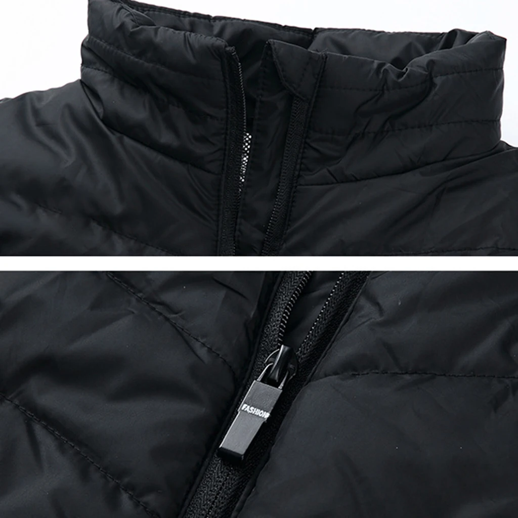 Winter Electric Heating Vest Warm Adjustable Heated Jacket Battery Heated Coat Outdoor Fishing Camping HIking Walking Men Women 