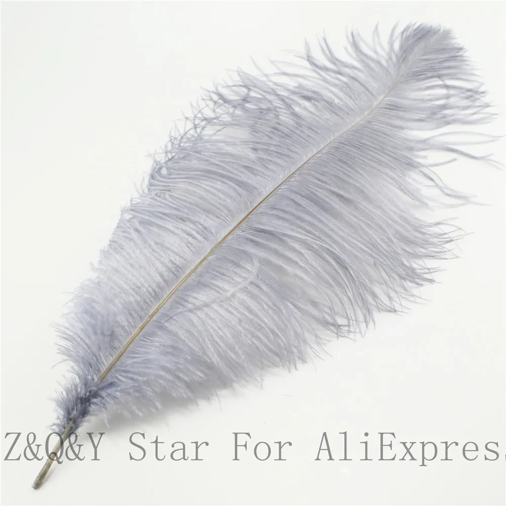 

Natural 10-100PCS ostrich hair 40-45CM (16-18 inches) dyed gray DIY craft jewelry decoration jewelry clothing feather