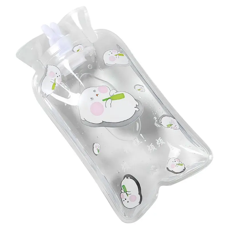Милые, прозрачные грелка мультфильм мини-грелка ручной бутылки горячей воды маленький портативный ручной подогреватель воды инъекции сумка для хранения - Цвет: 3