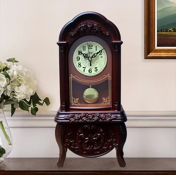 

Wall Clock Modern Design Chinese Pendulum Wall Watch Vintage Music Wood Mute Office Kitchen Antique Reloj De Pared Large Clocks