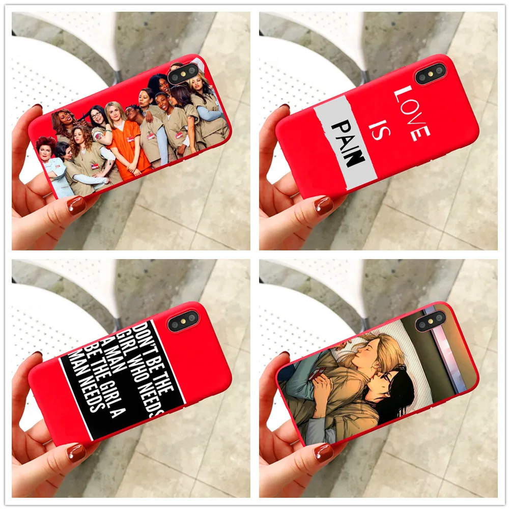 ТВ Orange Is the New черный красный мягкий Tup Силиконовая крышка чехол Fundas для iphone 8 7 6 6s plus