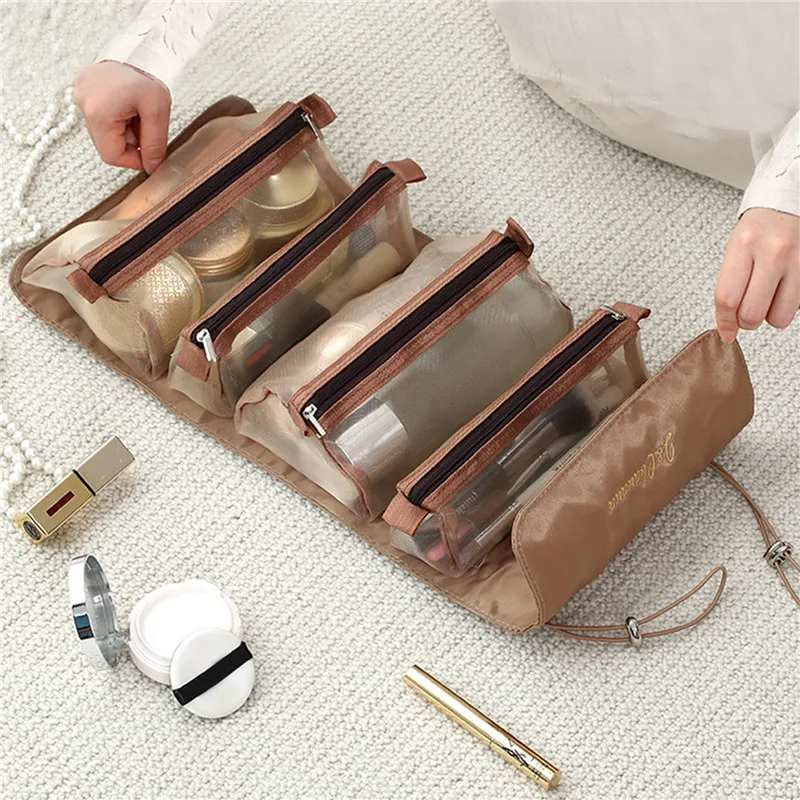 Bags Storage-Organizer Cosmetic-Bag Makeup-Brushes Toiletry Lipstick Necessarie Travel
