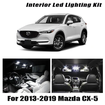 

10 Bulbs White LED Car Map Dome Light Interior Kit Fit For Mazda CX-5 2013-2017 2018 2019 CX5 Trunk Ceiling License Plate Lamp