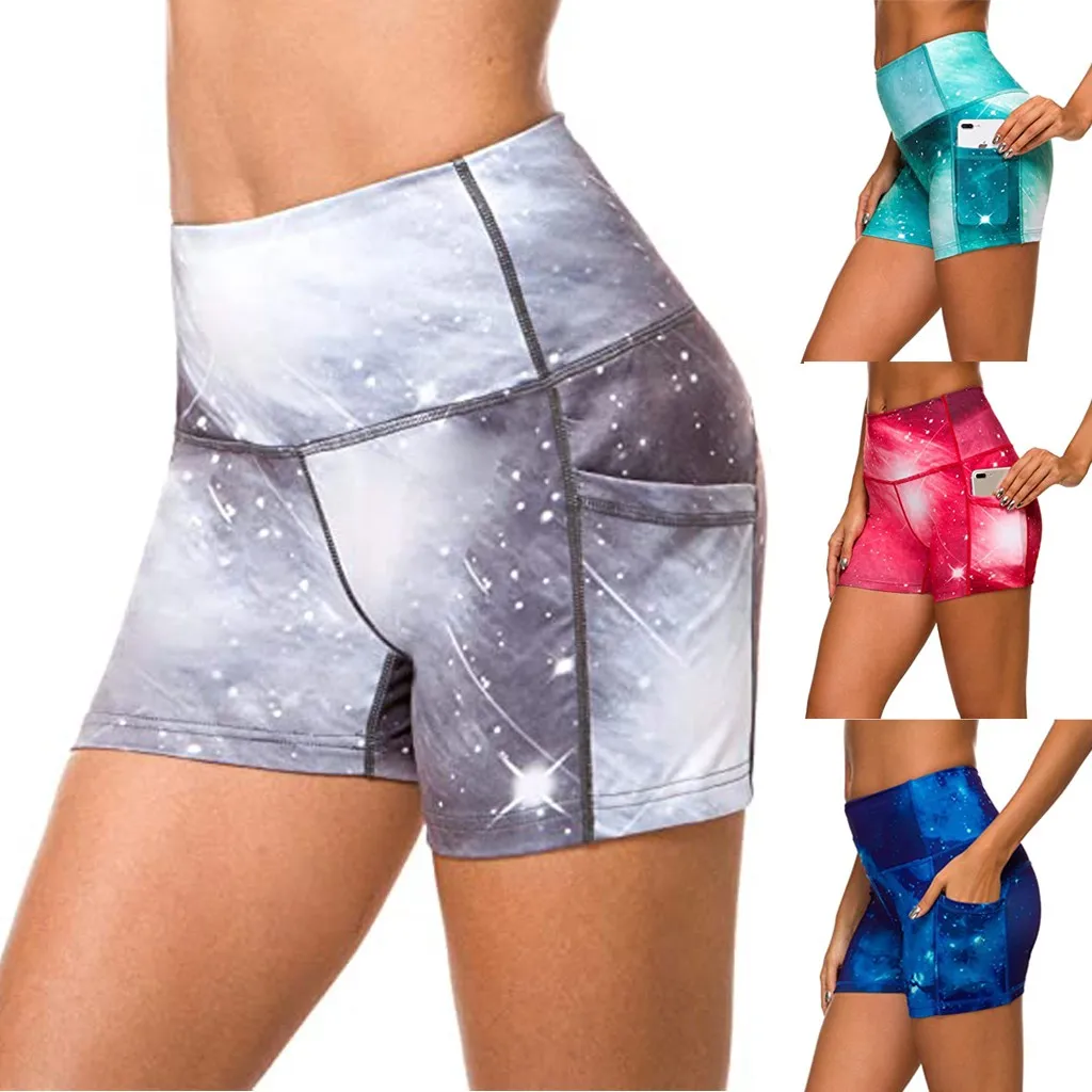 

Leggings Push Up Women Workout Short Scrunch Booty Gym Pants Tie-dye Pockets Leggings High Waist 2020 Vetement Femme