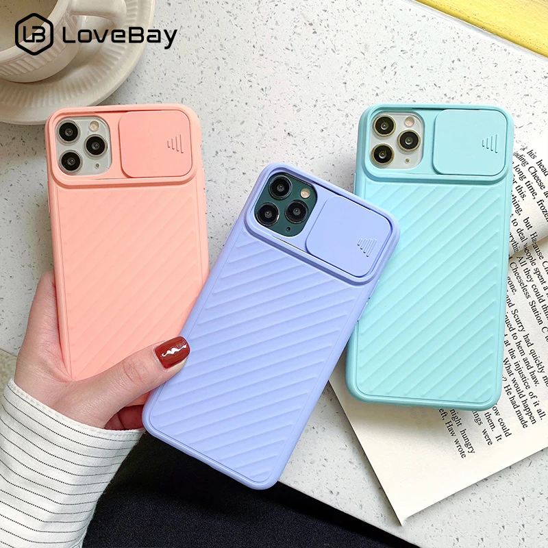 

Lovebay Candy Camera Protection Phone Case For iPhone 11 Pro X XR XS Max 8 7 Plus Silicone Shockproof Solid Soft TPU Back Cover