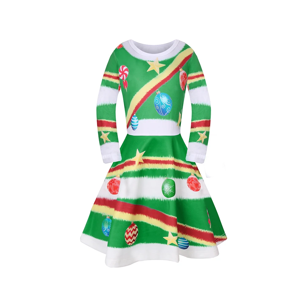 Платье для маленьких девочек, рождественские платья для детей, вечерние платья, одежда для девочек на День Благодарения, платья Санта-Клауса для девочек, SD007