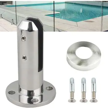 

1pc 304 Stainless Steel Glass Clip Stainless Steel Swimming Pool Glass Clip Floor Glass Fixed Fittings
