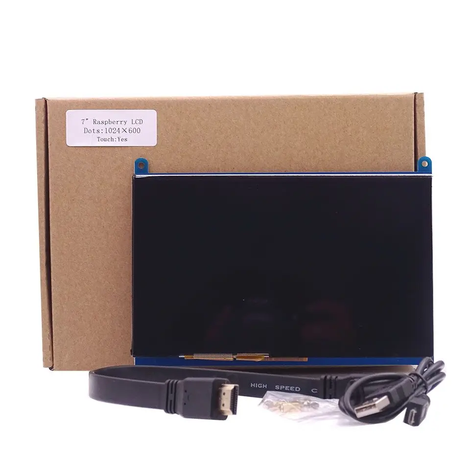 CUQI Monitor touch screen da 7 pollici per Raspberry Pi, touch screen portatile IPS 1024 x 600 HDMI con custodia, per console di gioco/PC/macchina fotografica/Win OS