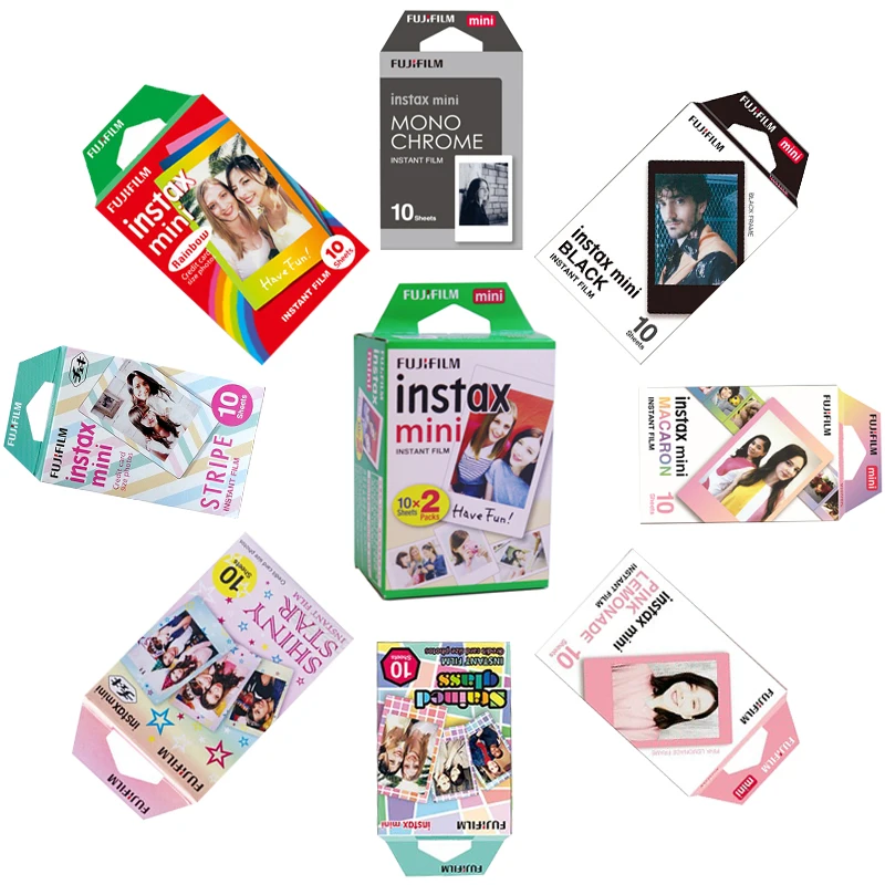 Fuji Fujifilm 3'' 3inch films Colour Fims for instax mini 12 11 9 8 40 90 camera Exposures Papers Color Design Frame Pictures