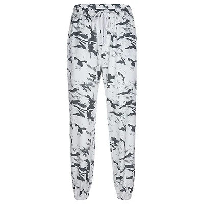 Gray Pants Rapwriter/повседневные эластичные женские брюки с высокой талией, на завязках, с чернильным принтом, осень, прямые свободные модные брюки Pantalon Femme - Цвет: Gray Pants