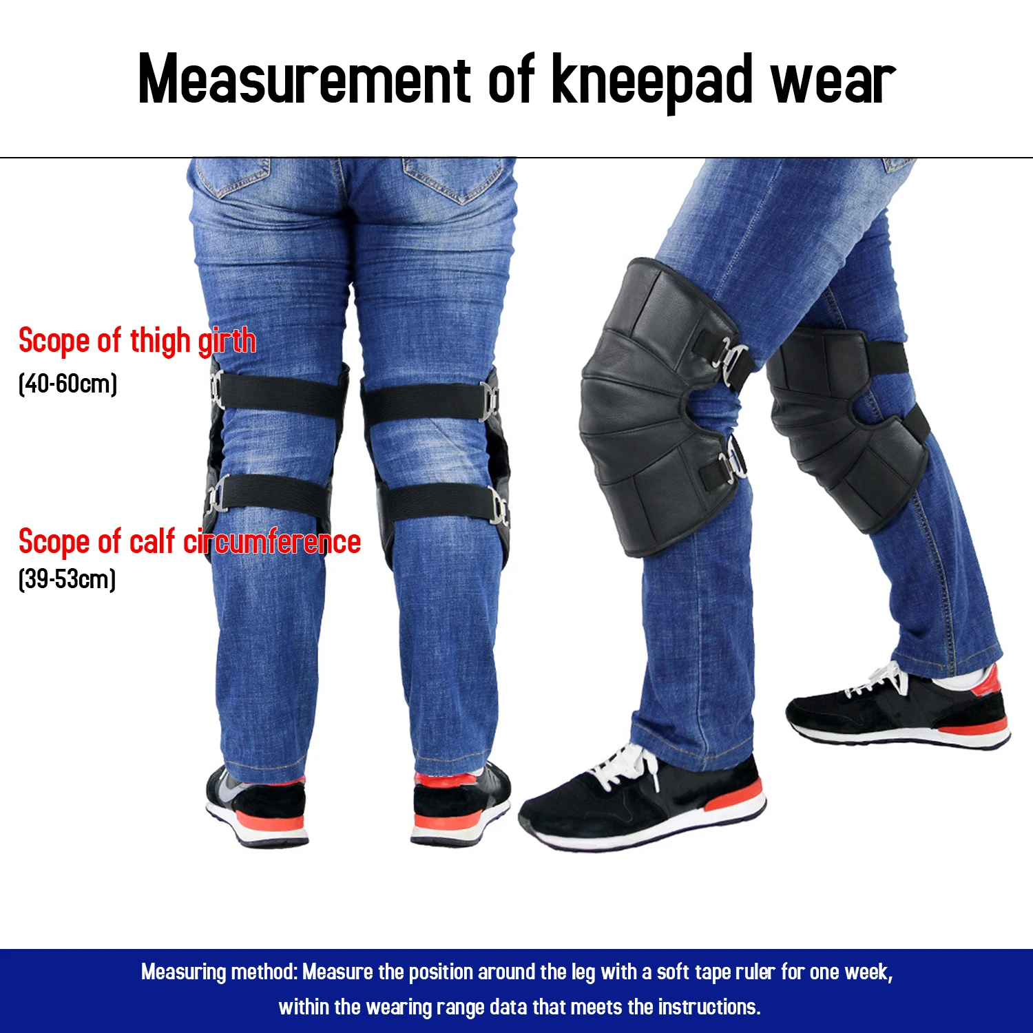 1 Pair of Motorcycle Knee Protector Windproof Knee Warmer Wraps Pads Thicken Leather Wool Cycling Knee Braces with White Sponge