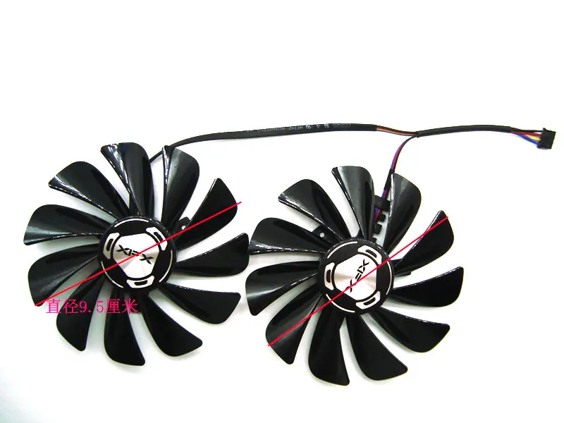 Новый оригинальный для XFX RX5700XT 8 Гб Графика видеокарта вентилятор охлаждения 1