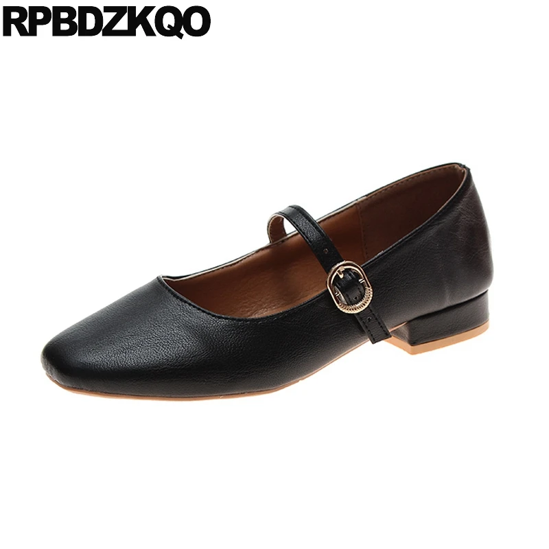

Ladies Designer Shoes China Mary Jane Women 2019 Ballerina Japanese Ballet Flats Retro Spring Autumn Square Toe Soft Black 5