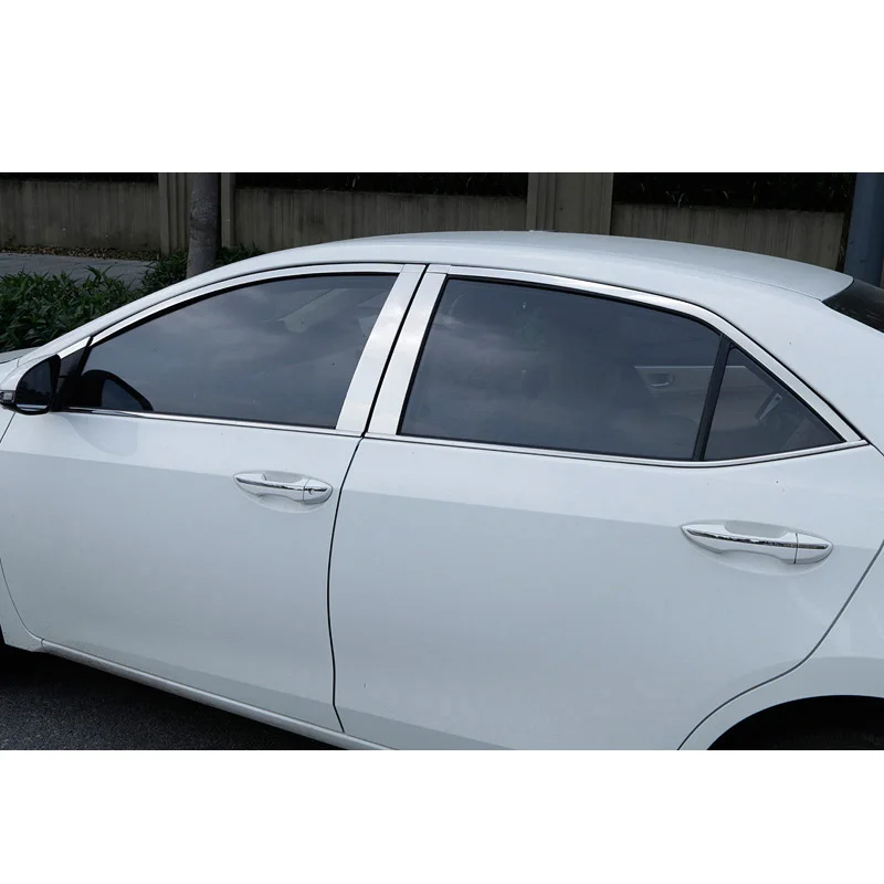 Lsrtw2017 для Защитные чехлы для сидений, сшитые специально для Toyota Corolla E210 окна автомобиля столба хромированная отделка Декоративные интерьерные аксессуары
