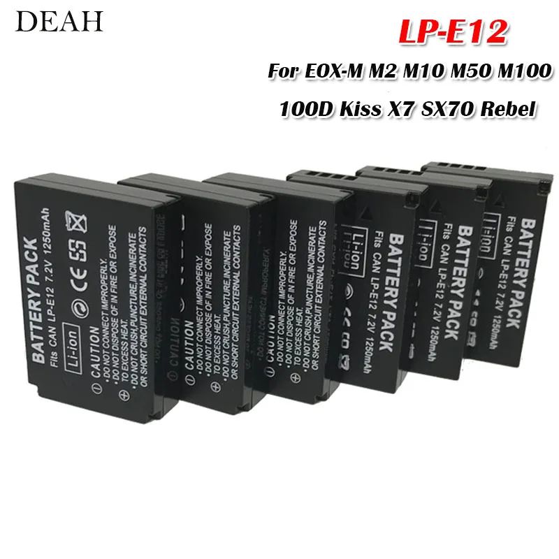 Batteria E Caricatore Doppio USB Per Canon LP-E12 - Compatibile Con EOS M, M50, M100, Rebel SL1 E Altri - Foto 10