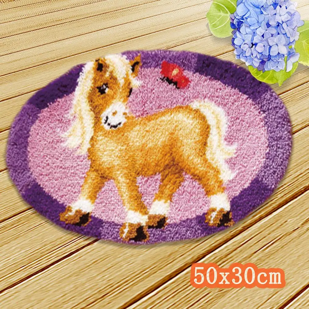 Embroidery Cushions Knooppakket Smyrna Latch Hook Kits Diy Klink Haak Kussen Bloem Button Cushion Animals Cuscini Divano Forme