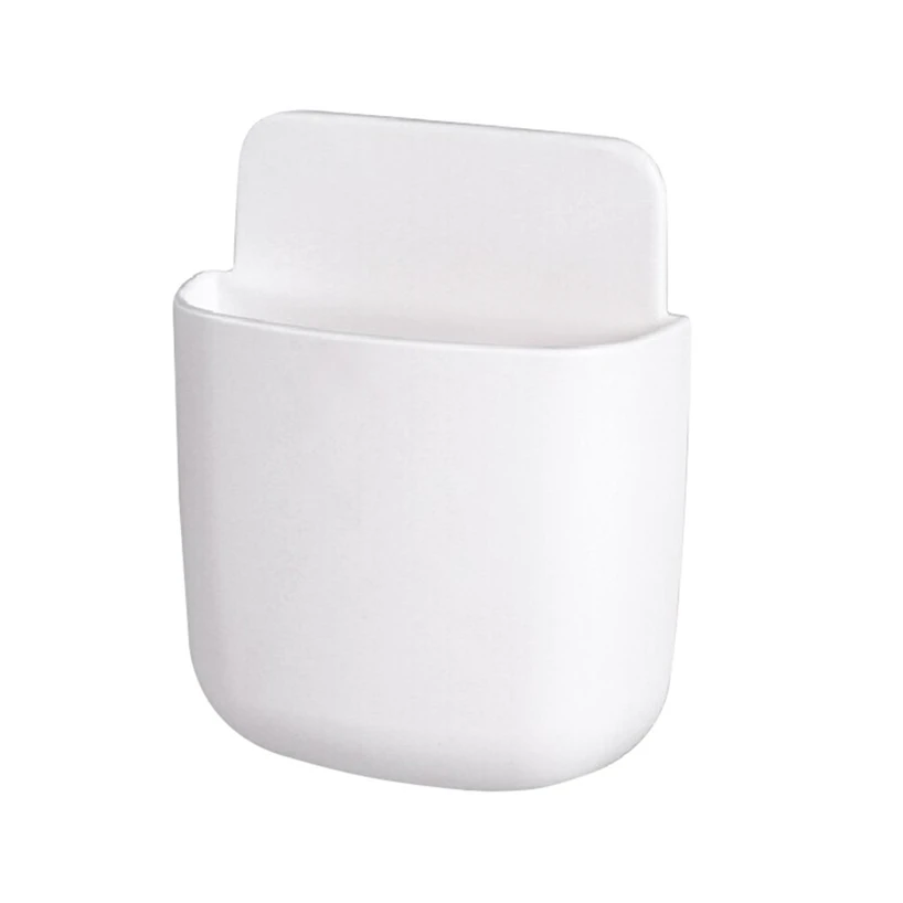 Perforated wall-mounted remote control toothbrush holder practical simple home bedroom convenient remote control hanging shelf