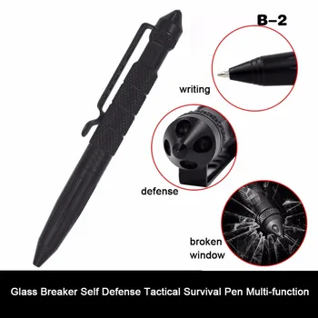 Practical Tactical Pens EDC Aluminum Glass Breaker Self Defense Tactical Survival Pen Multi-function Camping Tool for Writing hybon defense pen stylo survie self safety bolas de acero glass breaker monkey fist tactical pen self defense hand tool