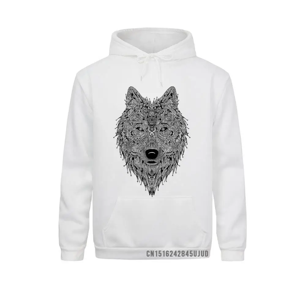 

Detailed Wolf Doodle Design Style Pullover Long Sleeve Hoodies Women Sweatshirts Leisure Clothes New Coming