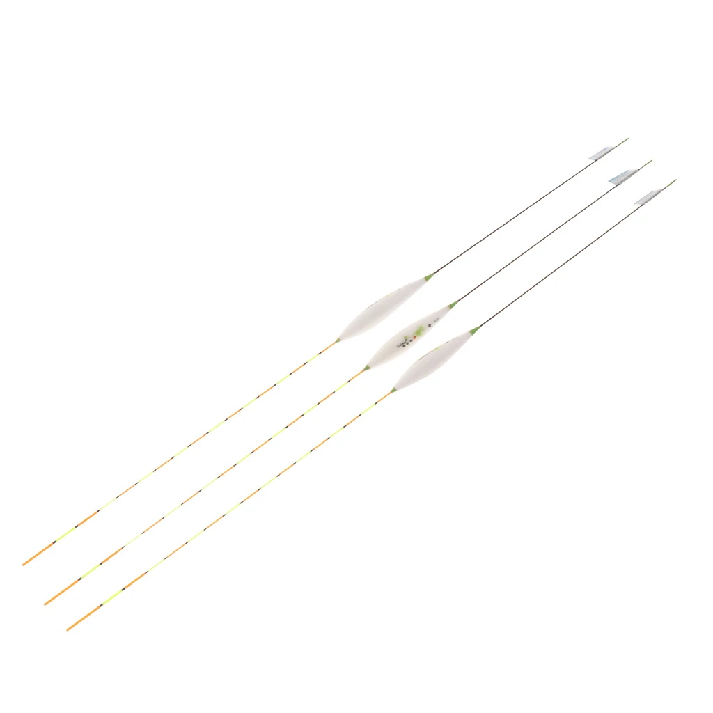 3PCS Fishing Slip Bobbers Floats Fishing Pole Crappie Carp Bobbers Saltwater Freshwater