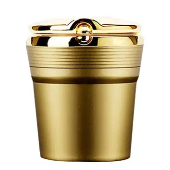 

Car Ashtray With Led Lamp High Temperature Resistant Aluminum Alloy Metal Car Ashtray
