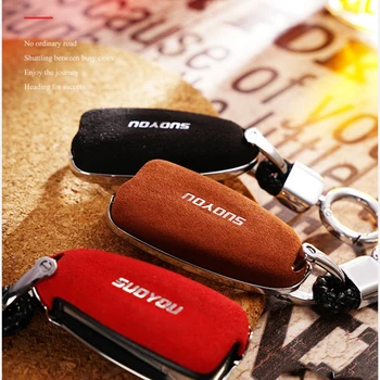

Genuine Leather Galvanized Alloy Car Key Case Cover for Ford Fiesta Focus 2 3 MK2 MK3 Mondeo MK4 Ecosport Kuga Escape Explorer