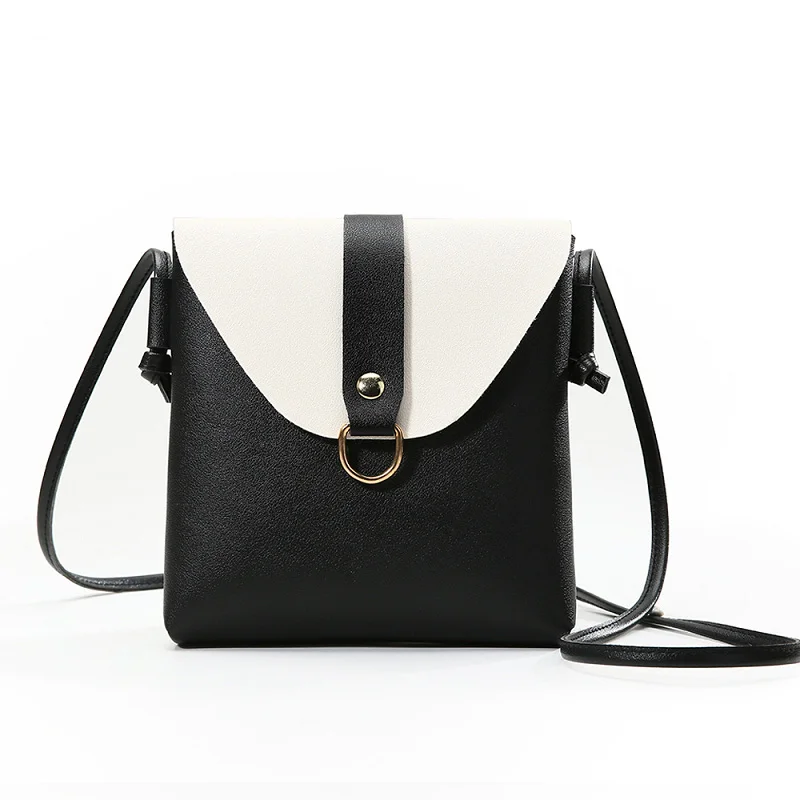 Модная женская маленькая сумочка, сумки-мессенджеры, милые яркие цвета, роскошная женская сумка через плечо, дизайнерский кошелек, мини сумки для мобильных телефонов - Цвет: Black