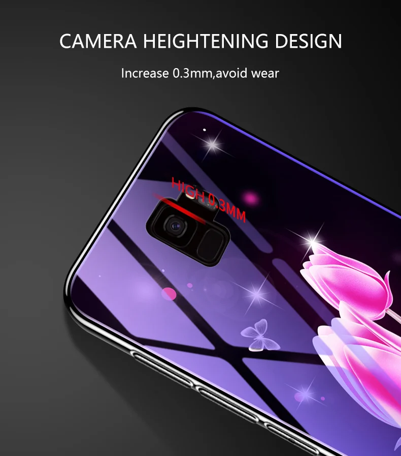 Чехол из закаленного стекла для телефона для samsung Galaxy S8 S9 S10 Galaxy Note10 9 Galaxy A70 A50 чехол s Покрытие синий светильник роскошный чехол