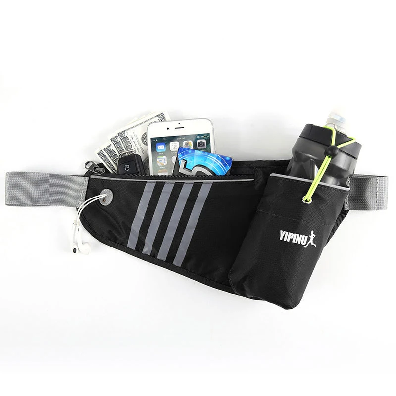 Outdoor Running Waist Belt Bag Packs Marathon With Water Bottle